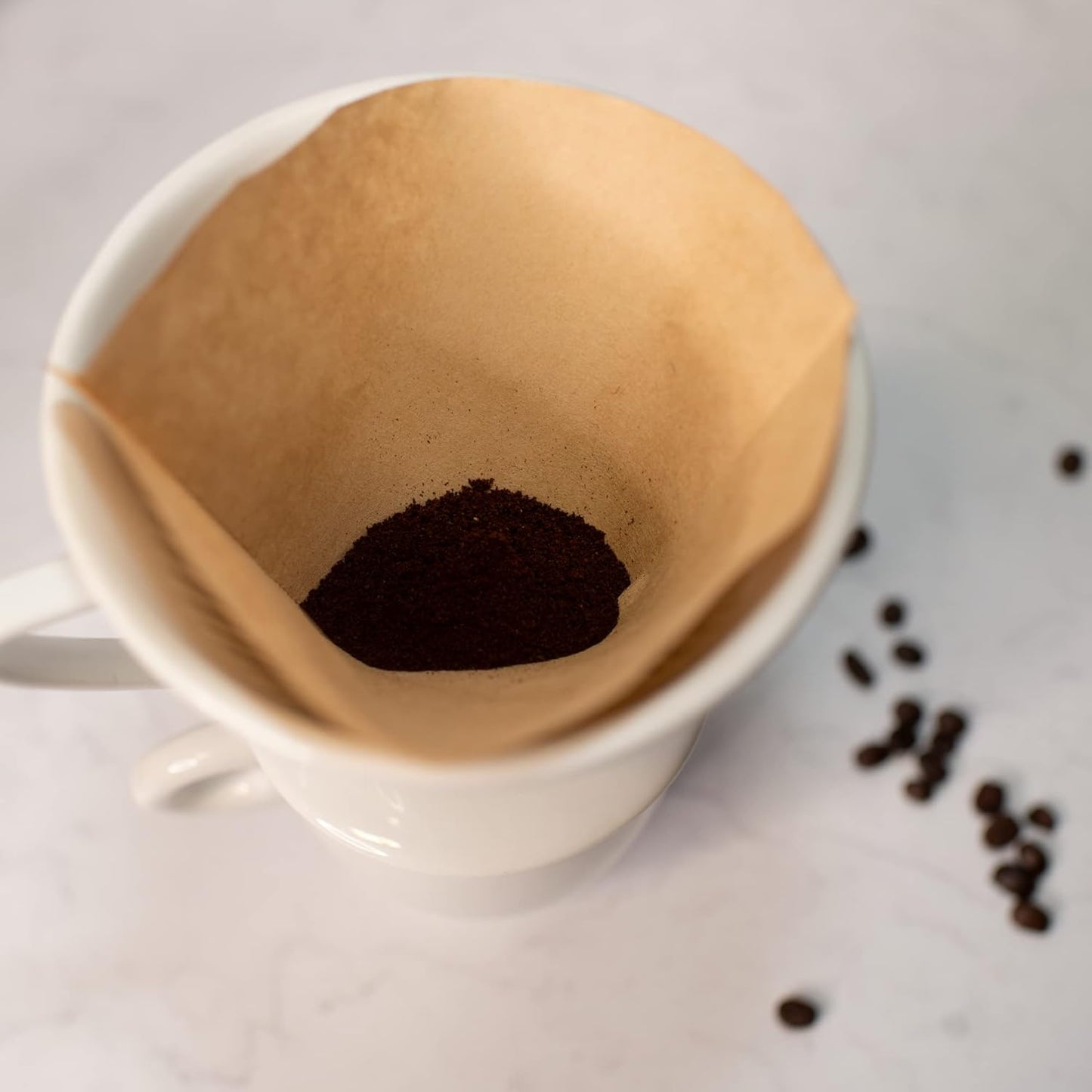 Cilio Porcelain Coffee Filter/Holder Pour-Over, 2/Small, White