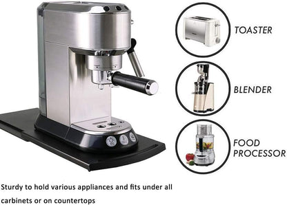 HauSun Handy Sliding tray Sliding Tray Mat for Coffee Maker,Kitchen Appliance Moving Caddy,Countertop Stoage for Air Fryer, Blender, Stand Mixer,Food Processors,2 Sets