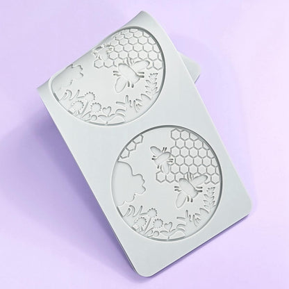 TUKE 3D Honeycomb Lace Fondant Mold Lace Beehive Wedding Cake Silicone Mousse Sugar Craft Icing Mat Pad Pastry Baking Tool (B_ Honeycomb)