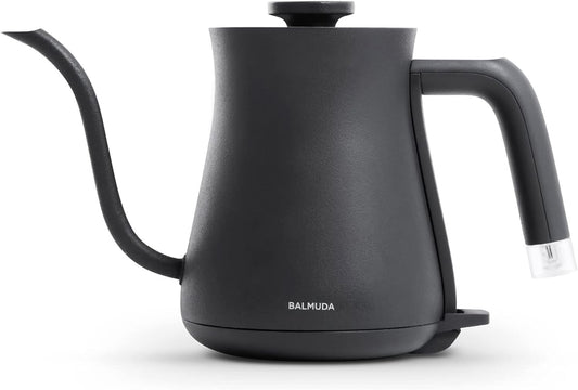 BALMUDA The Kettle | Electric Gooseneck Kettle | Lightweight | Stainless Steel | 0.6L (20fl oz) Capacity | Neon Light Indicator | Perfect for Tea and Coffee | US Version | Black