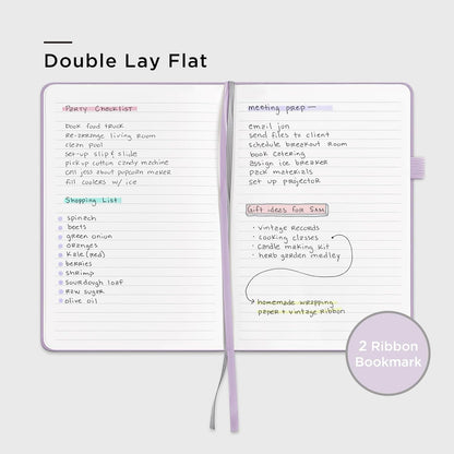 &And Per Se Lined Journal Notebook (5 Packs), 160 Pages, A5 5.7 x 8 inches College Ruled Thick Paper Notebook Journals for Writing, Hardcover Notebooks for Women Men Office School (Lavender)