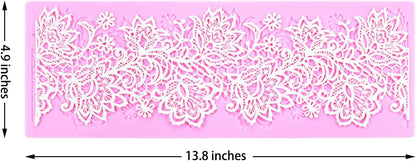 Flower Embossing Candy Silicone Mold Lace Pattern Sugar Craft Cake Decoration, Lace Mat Wedding Cake Decoration Tool