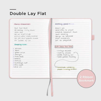 &And Per Se Lined Journal Notebook, 160 Pages, A5 5.7 x 8 inches College Ruled Thick Paper Notebook Journals for Writing, Hardcover Notebooks for Women Men Office School (1 Pack, Pink)