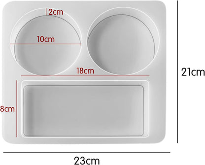2 Pack Silicone Deep Coaster Molds - Round & Rectangle, 3D & Resin Casting, Craft Supplies - Tray Casting Table Decoration Mold