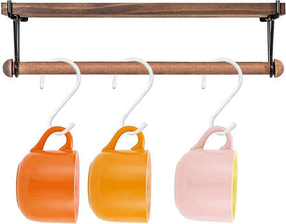 4 Pack Large S Hooks for Hanging Heavy Duty, 6 inch Non Slip Vinyl Coated Metal Closet S Hooks for Hanging Kitchen Utensil Pot Pan Cups Clothes Jeans Towels Hats Bags Plants (White)