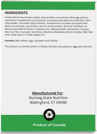 Nutmeg State Nutrition - High Protein Chocolate Mug Cake Mix, 15g Protein, 120 Calories, 3g Sugar, Low Fat, 7 Servings Per Box (1 Box (7 Servings), Chocolate Fudge Cake)