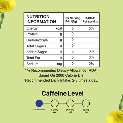 BLUE TEA - Mullein Tea - 50 Count - Pyramid Plant Based Tea Bag | Lungs Detox & for Respiratory Support | Herbal Tea - Caffeine Free - Leaf Based - Non-Bitter | Ziplock Pack