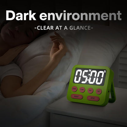 Pomodoro Timer for Kids, Productivity Timer with Loud Alarm, Digital Timers for Classroom, Suitable for ADHD Study Kitchen Work 1Pcs-Green