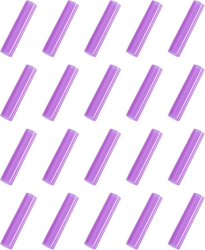 uxcell 20Pcs Silicone Straw Tips, Metal Straw Covers, Soft Reusable Straws Tips Fit for 6mm/0.24" OD Stainless Steel Straws (Purple)