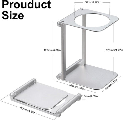 Pour over Dripper Stand,Portable & Foldable Espresso Machine Stand,Office coffee stand with base,Suitable for office,home,camping