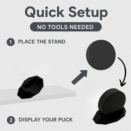 Hockey Puck Display Stand| Hockey Puck Holders| Autographed Puck & Memorabilia Display Stand | 3D Printed Non-Slip Plastic Display Stand | Made in USA
