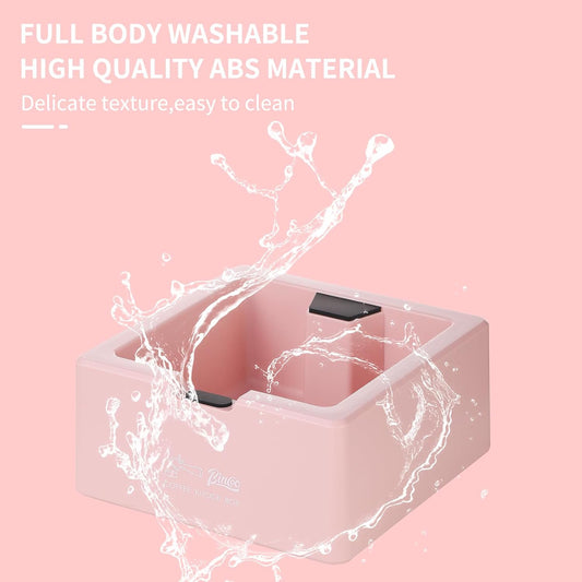 Bincoo Square Espresso knock Box 16cm /6.3 Inch Barista Style Coffee Knock Box for Grounds with Anti-Slip Base, Multi-functional Sturdy Espresso Dump Bin for Home/Office. (pink)