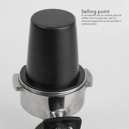 Coffee Dosing Cup 51mm, Stainless Steel Espresso Dosing Cup, Black Coffee Powder Feeder Part Replacement for Espresso Coffee Machine with 51mm Portafilter, 1Pcs