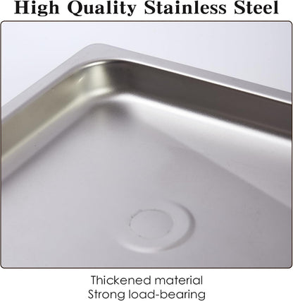 Stainless Steel Drip Tray - Perfect for Homes, Clubs, Bars, Cafes, Restaurants, Hotels, Or Commercial Use - Easy to Clean, No Drainage Required (S)