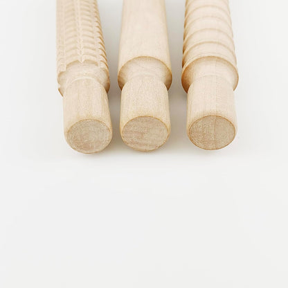 3 pcs 8 Inch Wood Rolling Pin, Great for Children's Play, Arts and Crafts