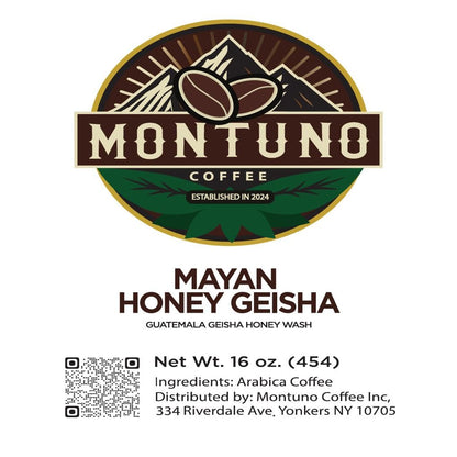 Mayan Honey Geisha Coffee, Single Origin Guatemala, High Altitude 4000ft, Wine-Like Profile, French Press (Coarse), 1 Lb
