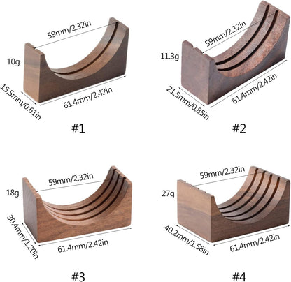 Espresso-Puck Screen Walnut-Stand Coffee Reusable Filter For Espresso-Portafilter Holder Wooden-Stand For 51/53/58mm Coffee Portafilter Stand