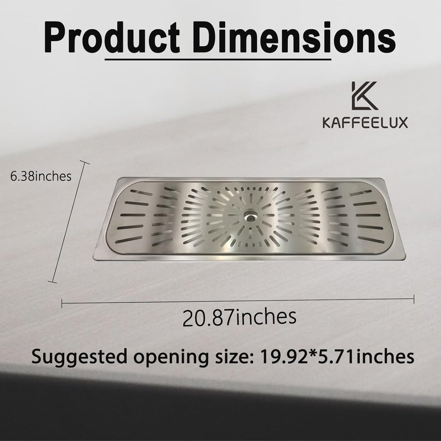 Stainless Steel Drip Tray - Perfect for Homes, Clubs, Bars, Cafes, Restaurants, Hotels, Or Commercial Use - Easy to Clean, No Drainage Required (6.4 * 20.9inch)