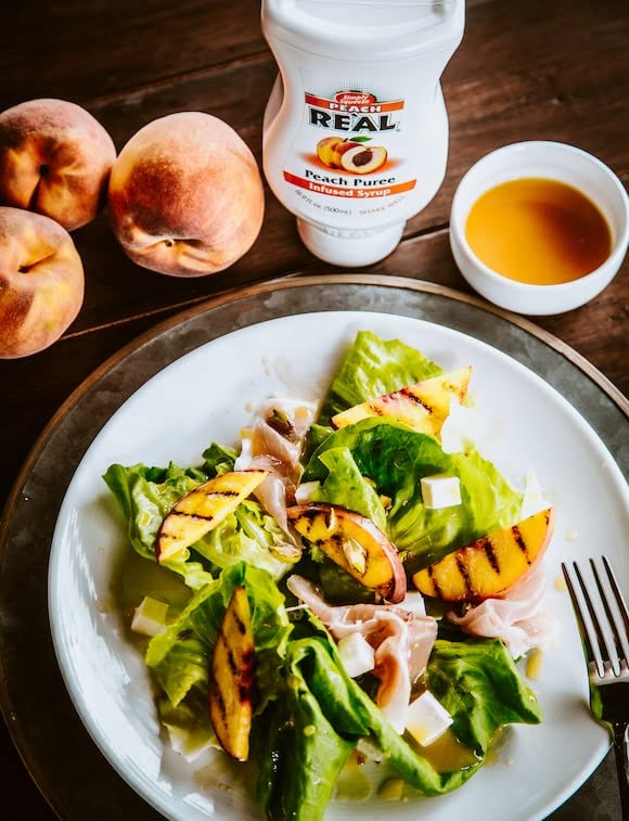 Reàl Fruit Infused Flavoring Syrup Variety - Strawberry, Raspberry, Peach, Blueberry, Black Cherry, Crisp Apple (Pack of 6, 16.9 FL OZ Bottles)