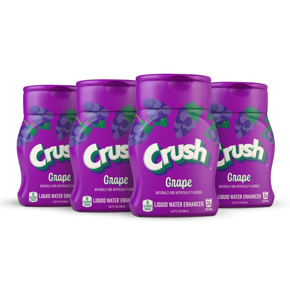 Crush, Grape, Liquid Water Enhancer – New, Better Taste! (4 Bottles, Makes 96 Flavored Water Drinks) – Sugar Free, Zero Calorie