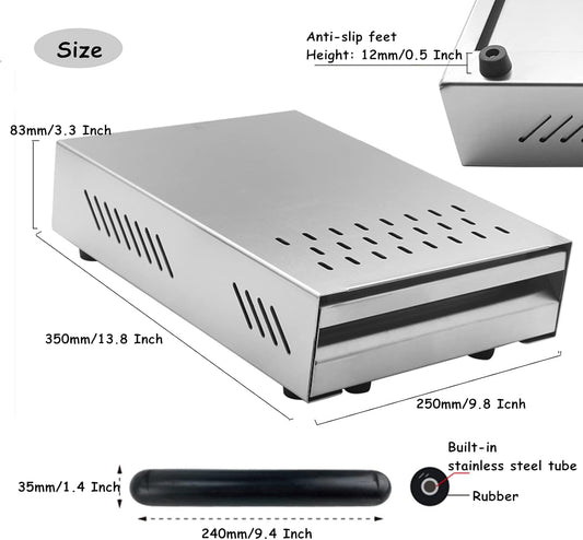 Espresso Knock Box Drawer, 2.5L Capacity Stainless Steel Detachable Coffee Ground Knock Container,For Home,Office,Restaurant and Coffee Shop (Silver)