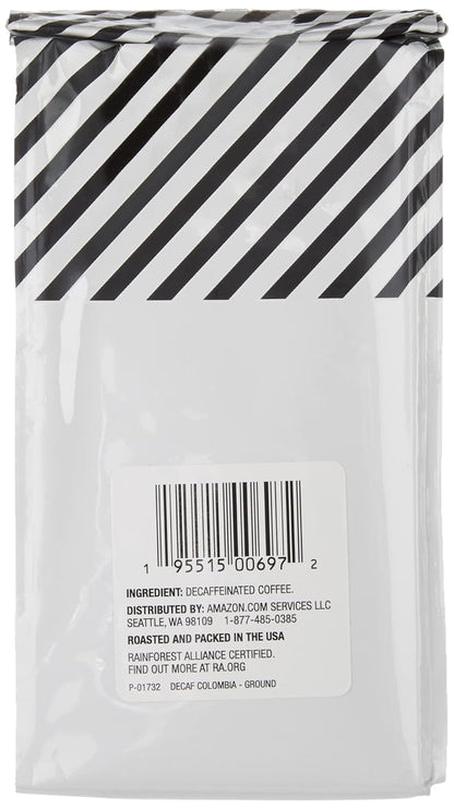 Amazon Fresh Decaf Colombia Ground Coffee, Medium Roast, 12 Ounce (Pack of 3)