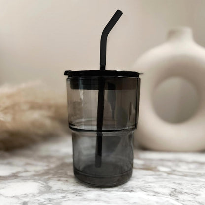 6Pcs Metal Straw Silicone Tips 5/16 IN Wide(8mm Outer Diameter) Food Grade Rubber Flex Elbow Straw Covers Replacement Tip for Stainless Steel Metal Straws,Black