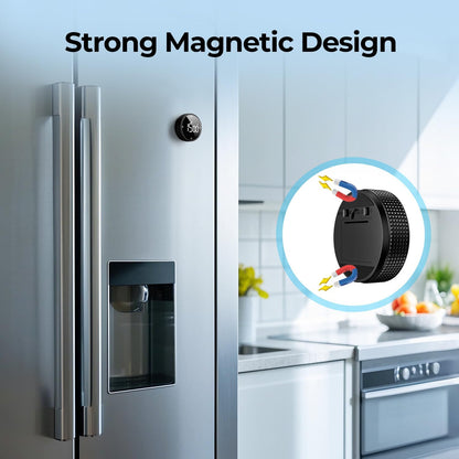 Rechargeable Magnetic Kitchen Timer for Cooking, Building 800mAh Battery Large Display Digital Countdown Countup Timer, 3 Preset 5/15/25 Mins Loud Alarm for Baking Grilling Studying - 2PCS