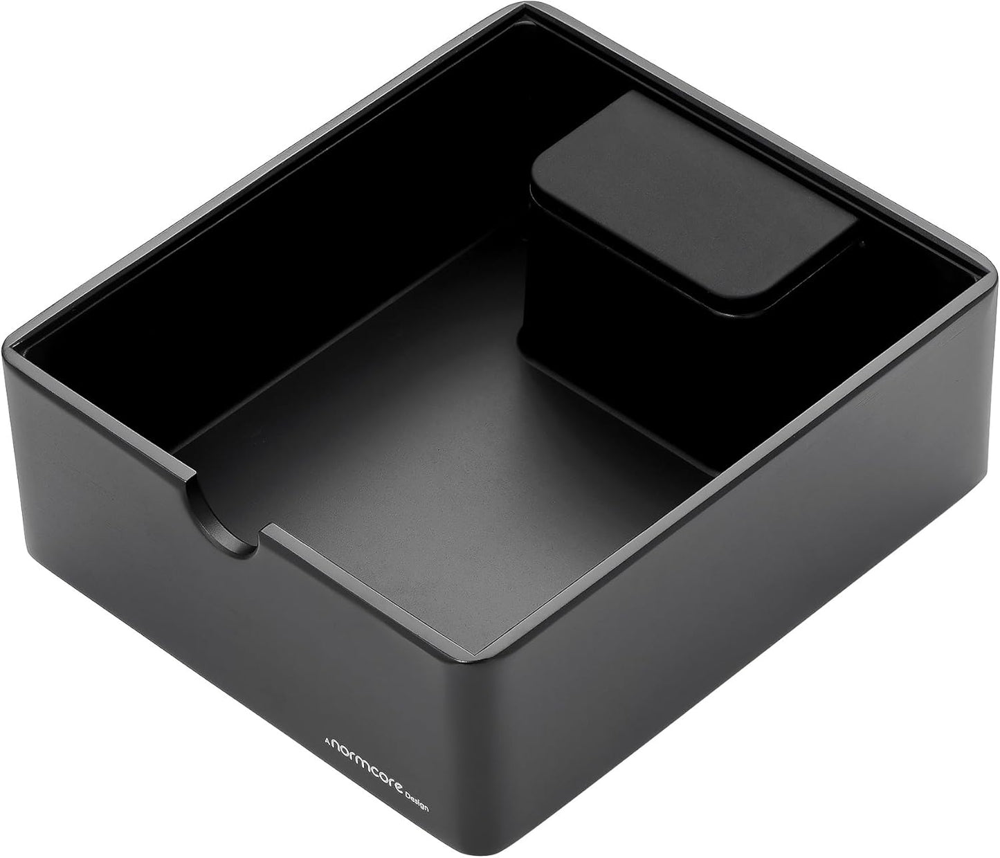 Normcore Compact Espresso Knock Box, Metal Coffee Knock Box, Heavy-Duty Knockbox, Anodized Aluminum, Espresso Accessories for Coffee Grounds, Black