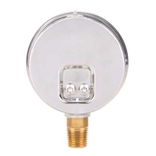 MEASUREMAN Lead-Free Pressure Gauge, 2-1/2inch Dial, Glycerin Filled, 0-100psi/kpa, Stainless Steel Case, 1/4inchNPT Lower Mount