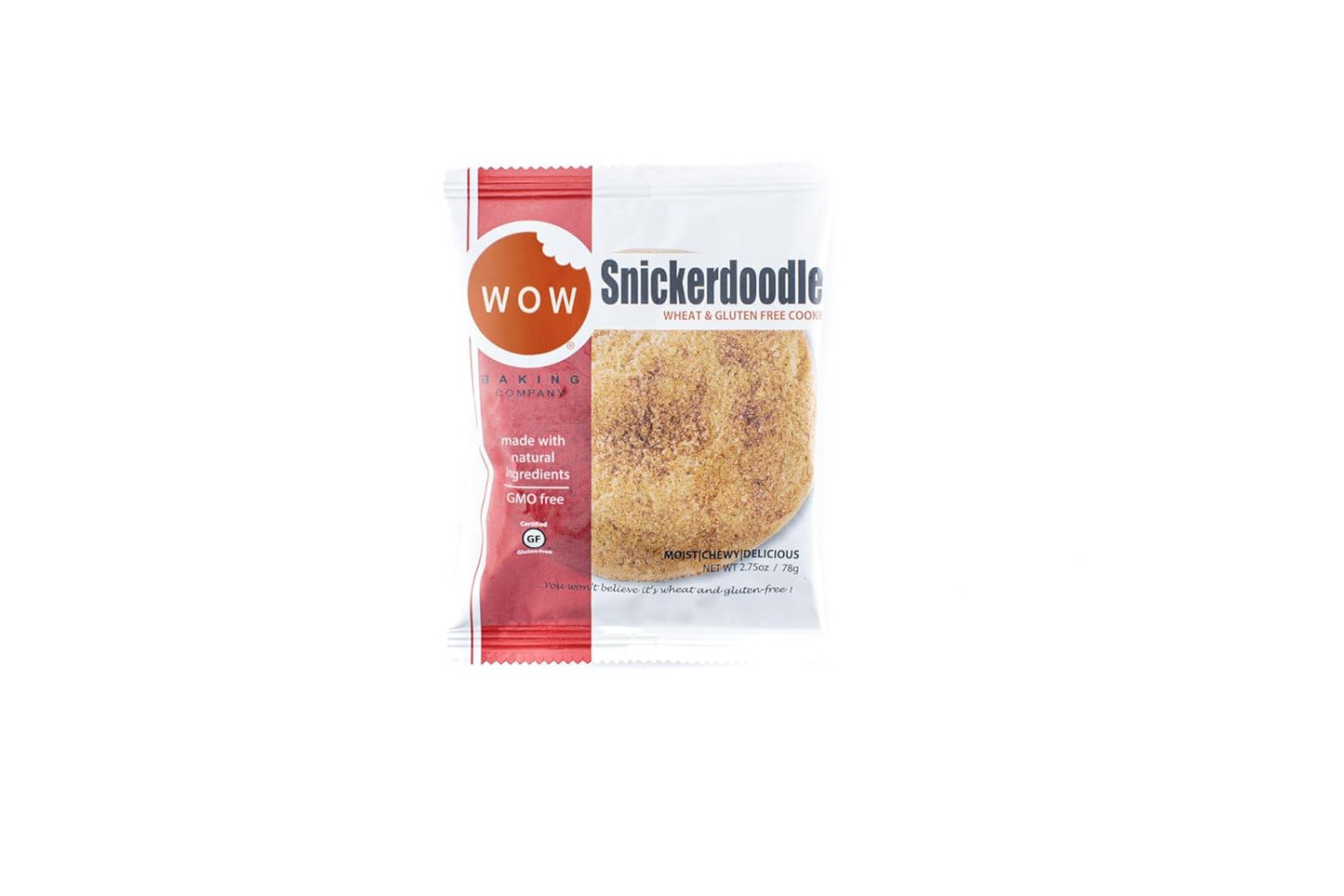 WOW Baking Company Gluten-Free Cookies, Snickerdoodle, 2.75 Ounce (Pack of 12)