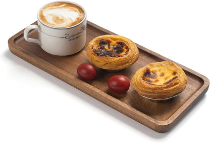 Bathroom Vanity Tray, Bathroom Tray for Counter, Toilet Tank Tray, Wood Bathroom Tray for Organizing and Home Decor (11.8 x 5.1 x 0.8 inch)