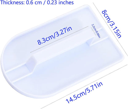 2 PCS Fondant Smoothing,Cake Decoration Icing Smoother, Paddle Fondant Polisher Finisher Sugarcraft Cups,fondant paddle,White,14.5 x 8 cm/5.7" x 3.1"