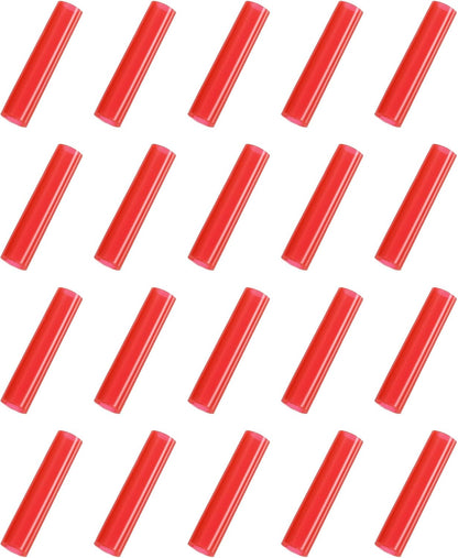 uxcell 20Pcs Silicone Straw Tips, Metal Straw Covers, Soft Reusable Straws Tips Fit for 6mm/0.24" OD Stainless Steel Straws (Red)