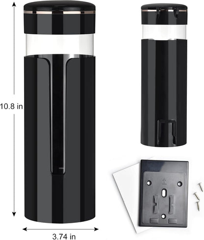 Cup Dispenser, Wall Mount Water Cooler Cup Dispenser fits 4-7 oz Disposable Paper and Plastic Cups, Pull Type Cup Holder for Bathroom, Office, Break Room, Gym, Black