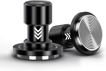 IKAPE 53.3MM V6 Impact Espresso Tamper with Sound Feedback, 15lb/30lb Interchangeable Springs, Espresso Low-Profile Tamper with Triple-spring System, Fits 54mm portafilters