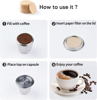 800 Count Espresso Coffee Filters, 51 mm Unbleached Round Coffee Paper Filter for Espresso Machine, Disposable Coffee Filter Compatible with Espresso Coffee Maker