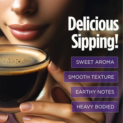 VitaCup Focus Mushroom Coffee Grounds, with Lions Mane, Chaga, B Vitamins, D3, Boost Focus, Immunity, Memory & Clarity, Medium Dark Roast, Bold & Smooth 100% Arabica Specialty, 6 bags, 10oz each