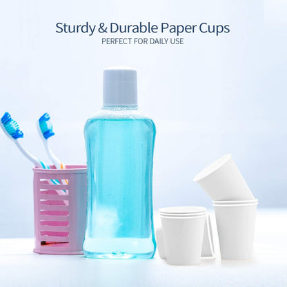 Turbo Bee 300Pack 4oz Disposable Paper Cups,Hot/Cold Beverage Drinking Cup，Small Paper Cups for Bathroom and Mouthwash…