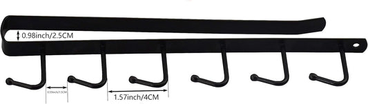 eywlwaar Mug Cups Cabinet Mug Hooks Kitchen Storage Hanging Hooks (Black+White)
