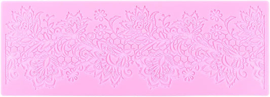 Flower Embossing Candy Silicone Mold Lace Pattern Sugar Craft Cake Decoration, Lace Mat Wedding Cake Decoration Tool