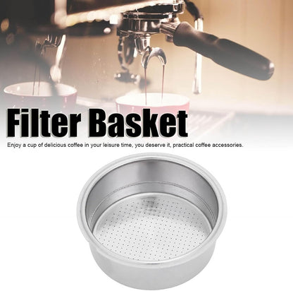 Kodily Stainless Steel Coffee Filter, 51mm Double Cup Pressurized Filter Basket, Espresso Filter Basket Coffee Machine Replacement Accessories for Portafilter Coffee Machine