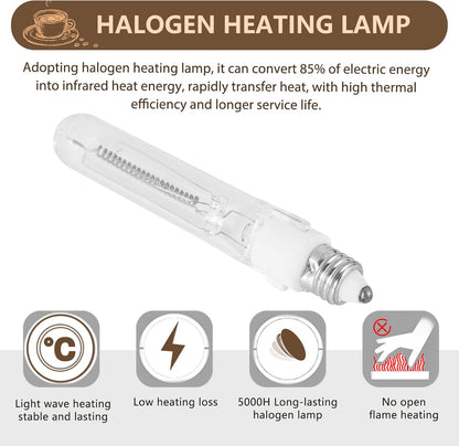 YUCHENGTECH Halogen Beam Heater Burner Smart Siphon Beam Heater for Hario Yama Syphon Coffee Maker (Upgrade 110-120V) (110V)
