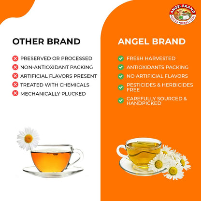 Angel Brand Chamomile Tea Bags 20 – Pack of 3 – Chamomile Flower Tea for Relaxation &