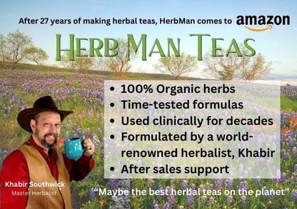 BLADDER CONTROL TEA - Herbal Blend for Nighttime Comfort & Fewer Bathroom Trips — by Master Herbalist Khabir — Organic, Non-GMO, No Additives