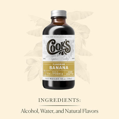 Cook's, Banana Flavoring for Baking, Candies, Beverages and Ice Cream, 8 oz