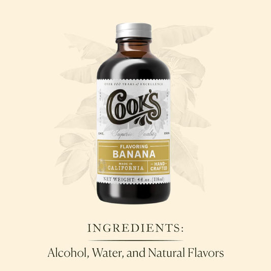 Cook's, Banana Flavoring for Baking, Candies, Beverages and Ice Cream, 8 oz