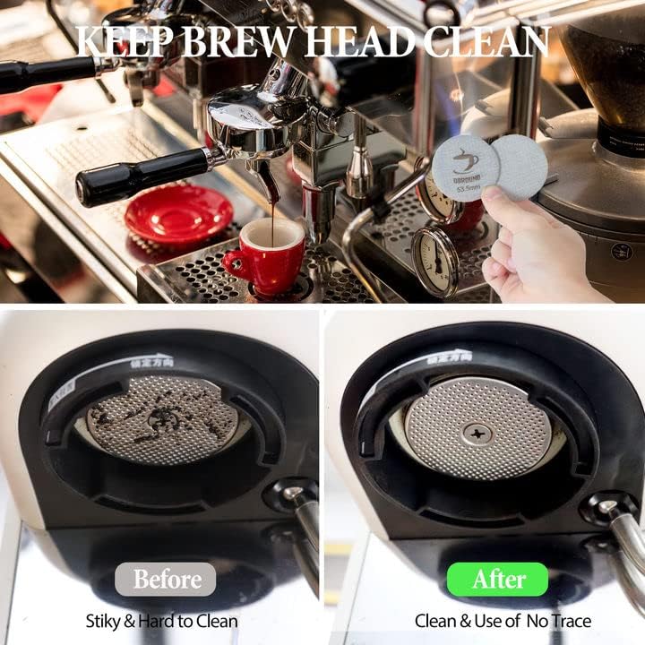 58.5mm Espresso Puck Screen - Coffee Maker Mesh Filter, Reusable 1.7mm 150μm Espresso Filter Screen, Professional Espresso Coffee Accessories for 58mm Espresso Portafilter Filter Basket