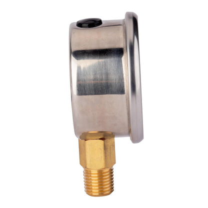 0-100 Psi Pressure Gauge, 2" Dial Size Waterproof Air Gauge for Water Filter Well Pump Air Tire Low Pressure Test