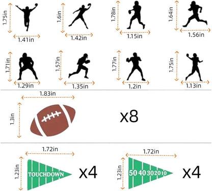24pcs American football cupcake toppers sports party decorations for football theme party, Football Food Picks for boys' birthday party